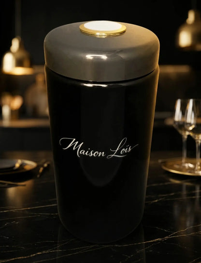 Grand pot en verre biophotonique 1000 ml Maison Loïs Suisse, conçu pour protéger les épices de la lumière.