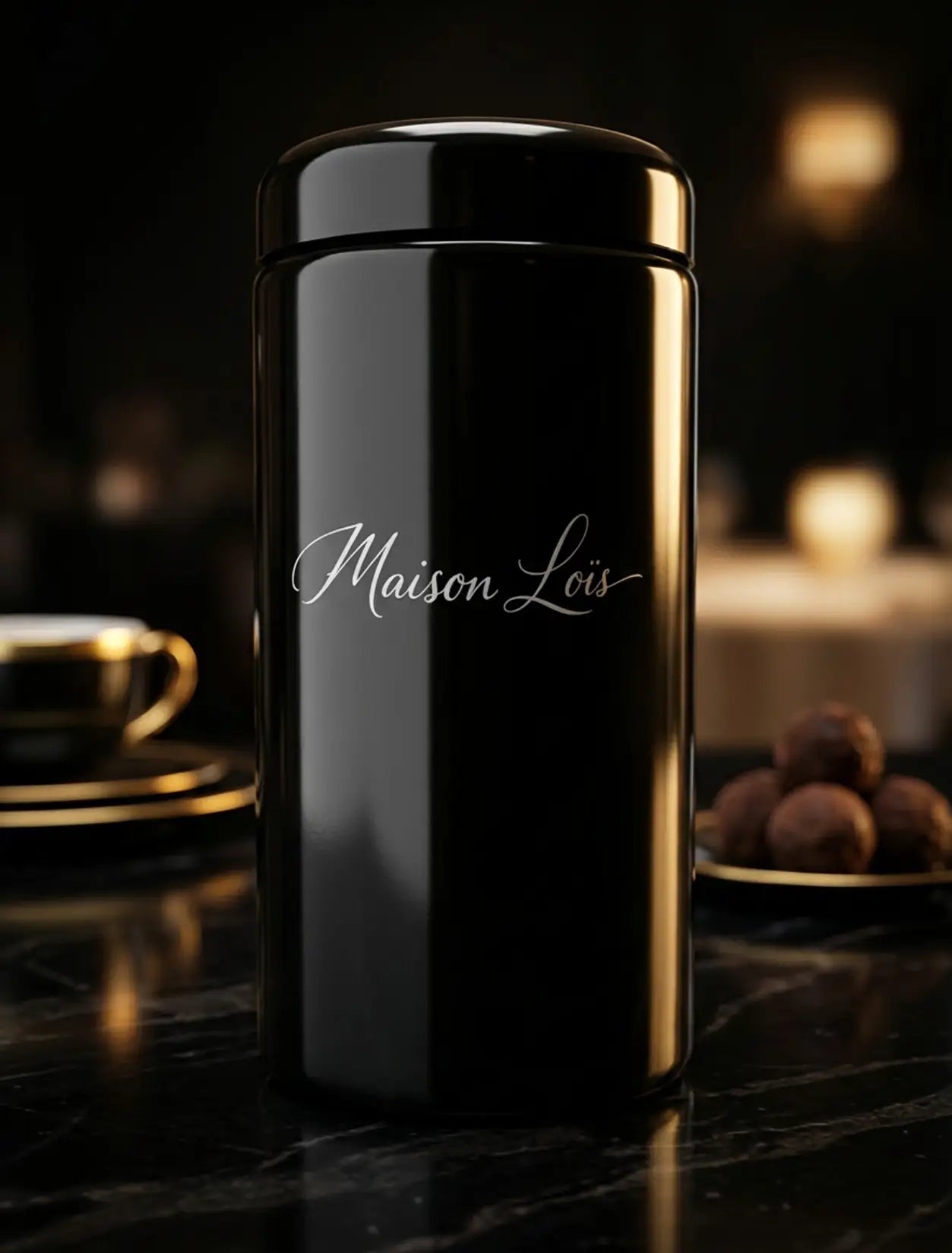 Grand pot en verre biophotonique 1000 ml avec gravure Maison Loïs, pensé pour la conservation premium des épices.